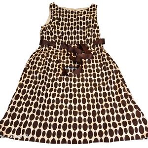 Jessica Howard Woman Brown‎ Polka Dot Sleeveless Fit & Flare Dress